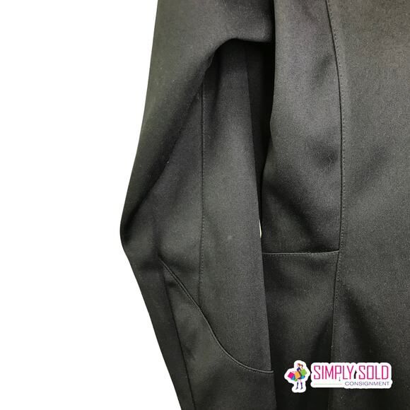 Mondetta Women's Hooded  Long Jacket High Vis Wicking Softshell Black Tapered S - Picture 5 of 13